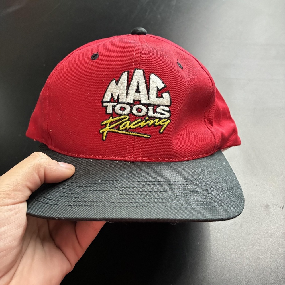 Kudzu Hat Cap Snap Back Mens One Size Red Mac Tools Racing Embroidered Logo